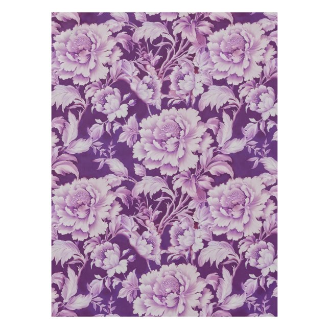 Mantel Patrón rosa de repetición blanco/violeta pálido (Anverso)