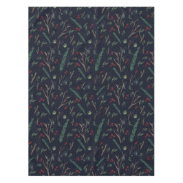 Mantel Patrón simple de Navidades de bayas botánicas