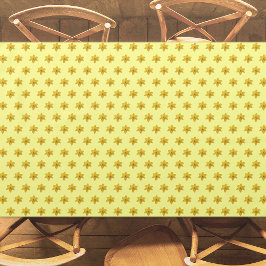 Mantel Patrón sin foco de flor de color amarillo en