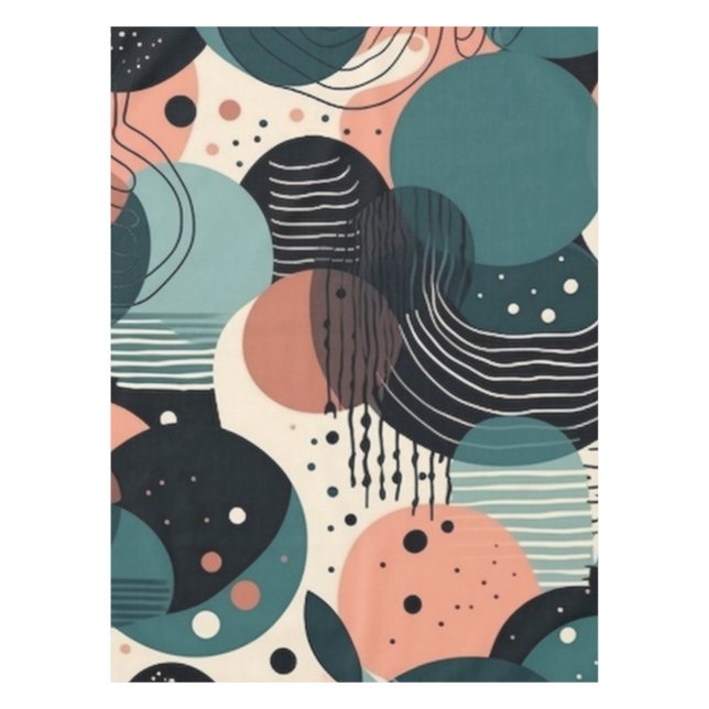 Mantel Patrón sin soldadura mínimo abstracto - Geométrico (Anverso)