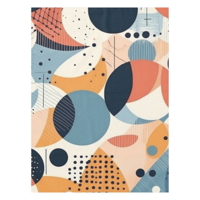 Mantel Patrón sin soldadura mínimo abstracto - Geométrico (Anverso)