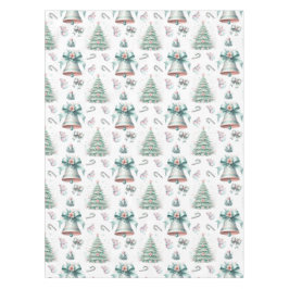 Mantel Patrón transparente para Navidades pasteles y mint