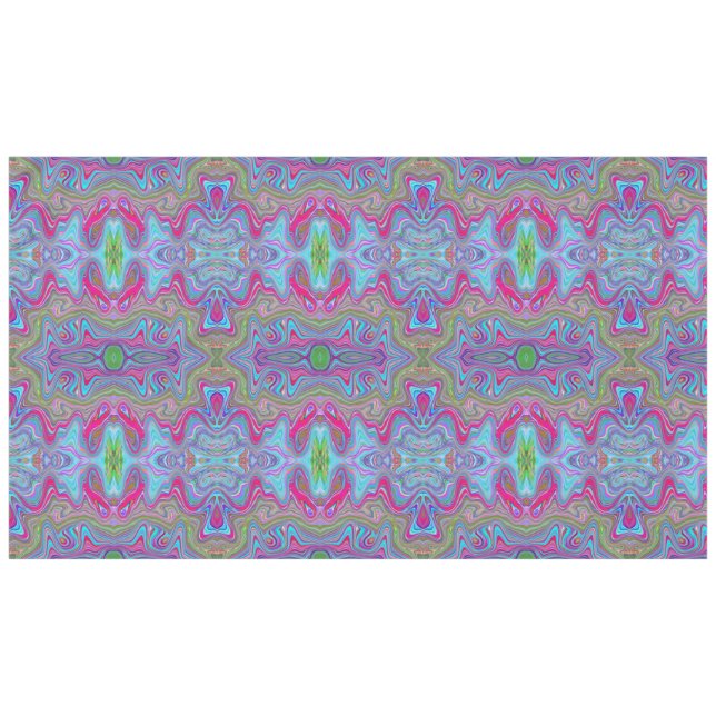 Mantel Patrón Trippy Multicolor Azul Cielo Ondulado (Frente (Horizontal))