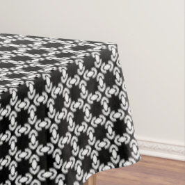 Mantel Patrón urbano moderno negro y blanco