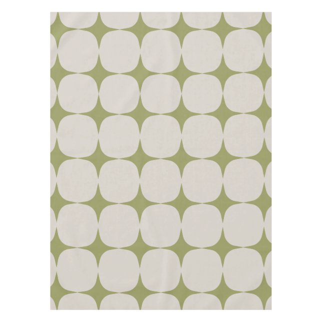 Mantel Patrón verde sabio moderno elegante de mediados de (Anverso)