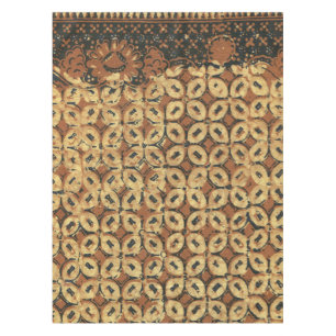 Mantel Patrón vintage de batik indonesio Kawung rústico