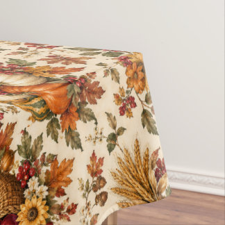 Mantel Patrón vintage de cornucopia de cosecha de otoño