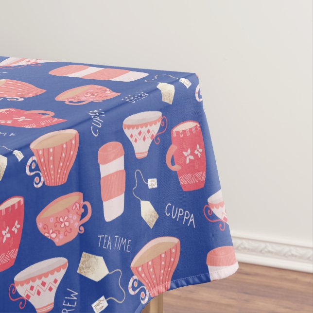 Mantel Patrón vintage de teacup Tea Pot (In Situ)