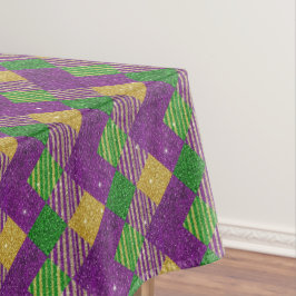 Mantel Patrón Zig Zag de Mardi Gras