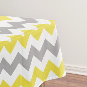 Mantel Patrón Zigzag, patrón Chevron, amarillo, gris