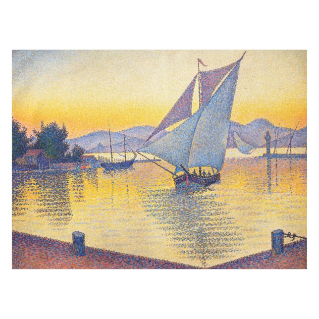 Mantel Paul Signac - El puerto al atardecer, Opus 236 (Frente (Horizontal))