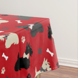 Mantel Paws y huesos aterradores escoceses rojos