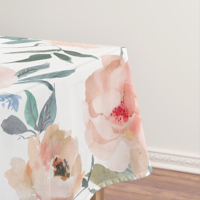 Mantel Peach Blue Floral Pink (In Situ)