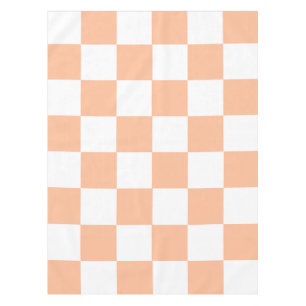 Mantel Peach Fuzz Checkered Gingham Pattern