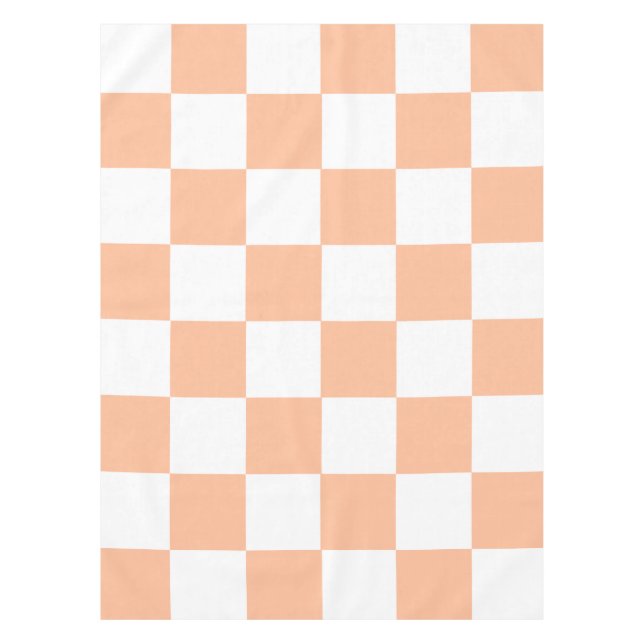 Mantel Peach Fuzz Checkered Gingham Pattern (Anverso)