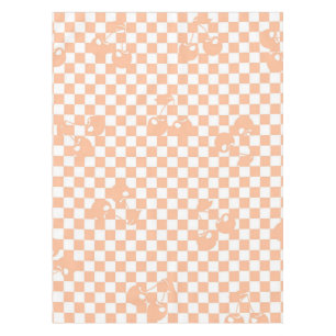 Mantel Peach Fuzz Cherry Gingham Pattern