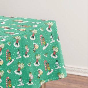 Mantel Peanuts Peppermint Dreams Snowflake Pattern