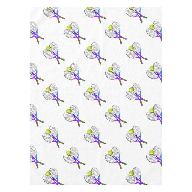 Mantel Pelota de tenis y raquetas (Anverso)