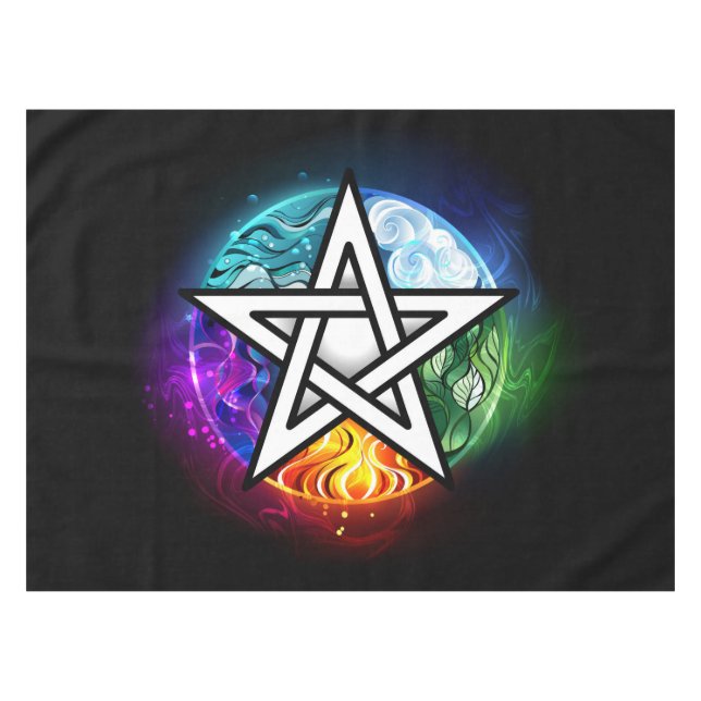 Mantel Pentagrama de Wiccan (Frente (Horizontal))