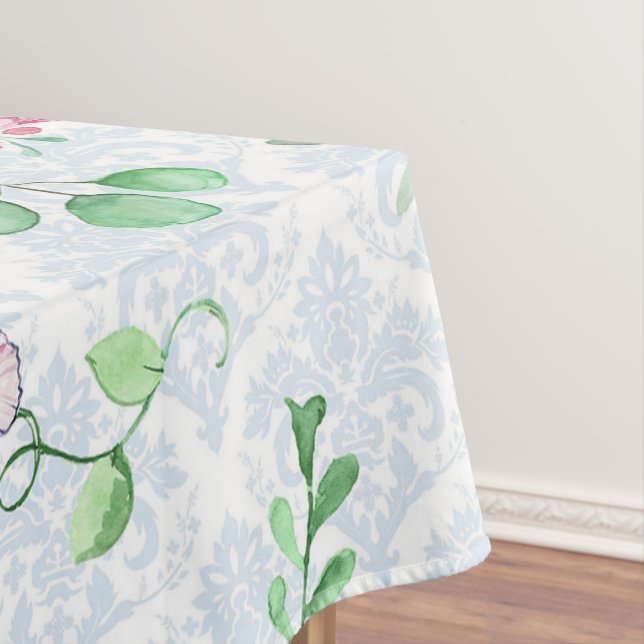 Mantel peonía acuática, acuarela de mariposa (In Situ)