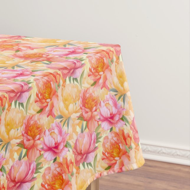 Mantel Peony Floral Cotton Tablecloth (In Situ)