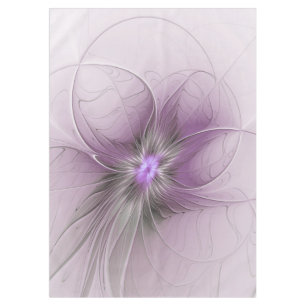 Mantel Pequeña belleza arte fractal de flor gris mauve mo