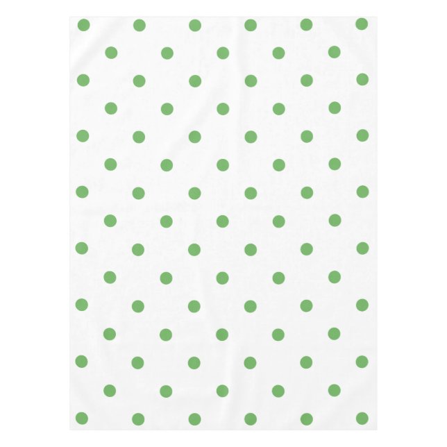 Mantel Pequeño modelo de lunares: Verde (Anverso)