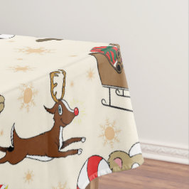 Mantel Perezoso de Santa Lindo Felices Fiestas