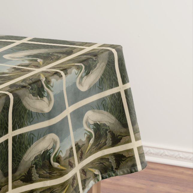 Mantel Perón blanco, gran hierba, aves auduónicas de Amér (In Situ)