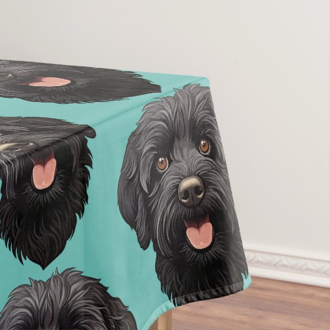 Mantel Perro negro Labradoodle (In Situ)