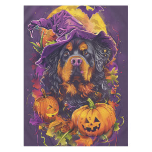 Mantel Perro tibetano mastín espeluznante Halloween Bruja