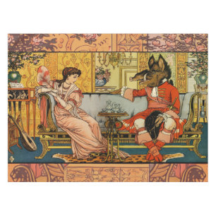Mantel Personajes Clásicos de Cuentos de Hadas Belleza Be
