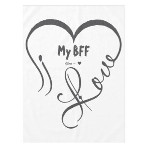 Mantel Personaliza Amo a mi BFF • Tú = ♥