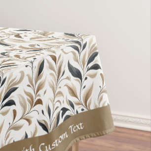 Mantel Personaliza Patrón de Hoja de Follaje Neutral Vint
