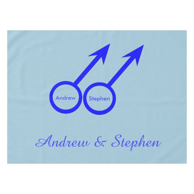 Mantel personalizable para amantes gays (Frente (Horizontal))