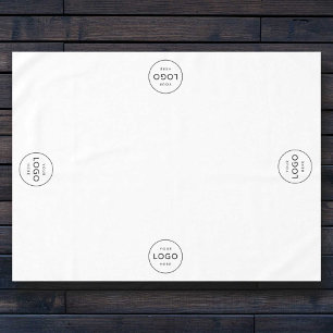 Mantel Personalizado 4 Logotipo de círculo Empresa Restau