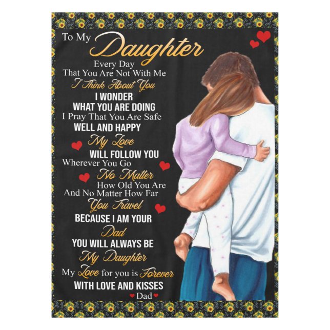 Mantel Personalizado A Mi Matta De Hija, (Anverso)