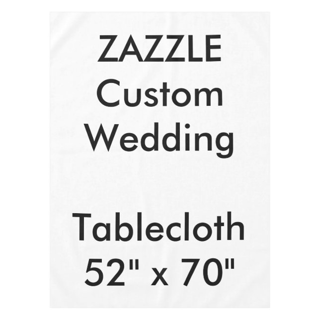 Mantel Personalizado boda Tablecloth de 52" x 70" (Anverso)