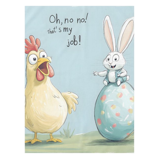 Mantel Personalizado Bunny Chick Egg Easter Fun (Anverso)