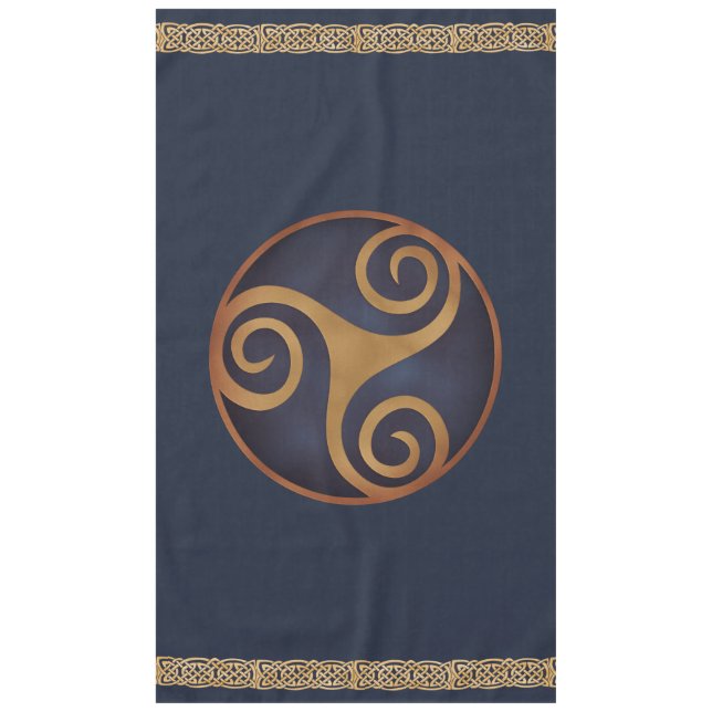 Mantel Personalizado Celtic Triskelion (Azul) (Anverso)