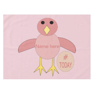 Mantel Personalizado Chica de cumpleaños rosa Chick Table