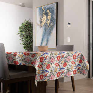 Mantel Personalizado Chinoiserie Asiática Floral Pájaro R