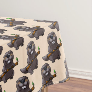 Mantel personalizado de castor lindo