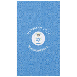 Mantel personalizado de Hanukkah con bandera de án