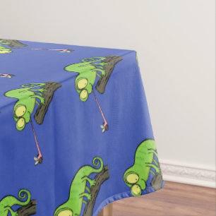 Mantel Personalizado de lagarto de camaleón verde lindo
