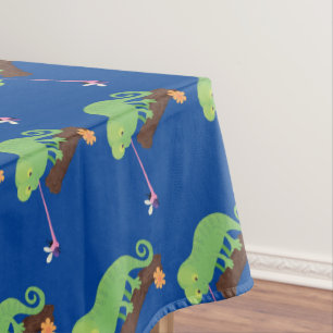Mantel Personalizado de lagarto de camaleón verde lindo