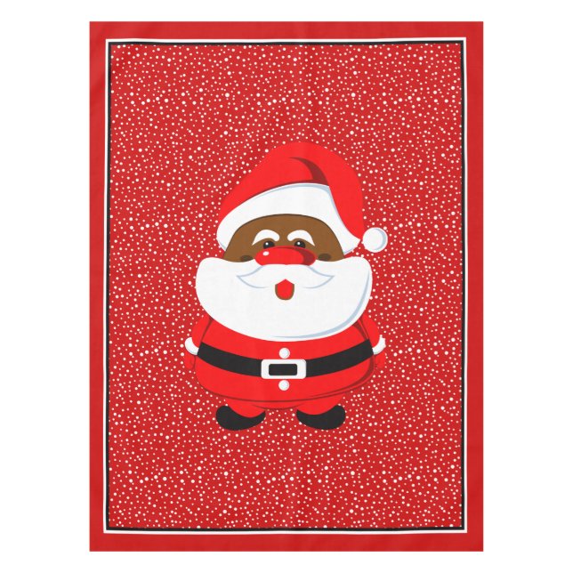 Mantel Personalizado de los Navidades afroamericanos de S (Anverso)