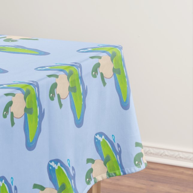 Mantel Personalizado divertida de la ola de tortugas (In Situ)
