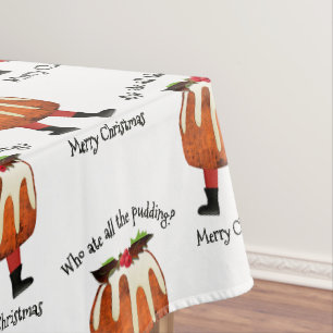 Mantel Personalizado divertido pudding Feliz Navidad