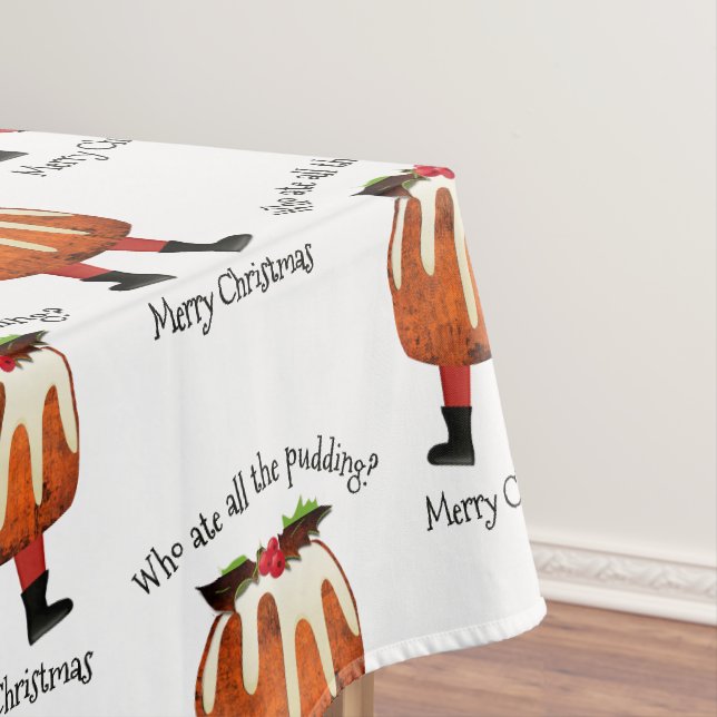 Mantel Personalizado divertido pudding Feliz Navidad (In Situ)